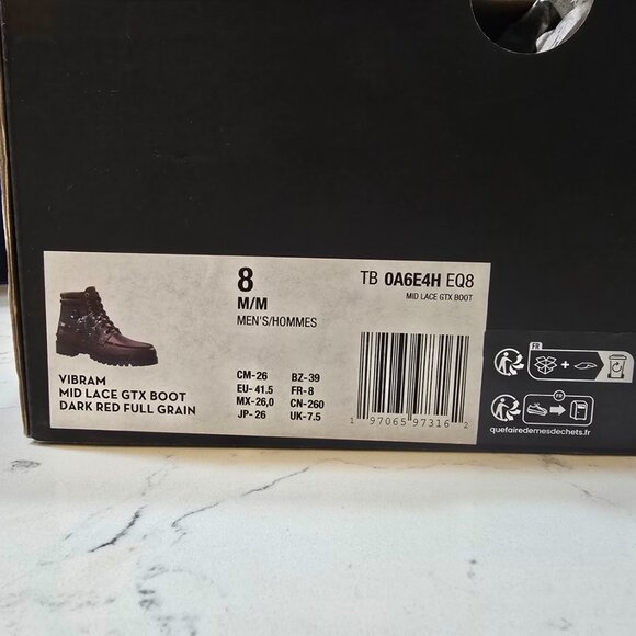 Size 8 - Authentic Handsewn 7 Eye Lug GORE-TEX Boot 'Dark Red' (Timberland) NEW - Picture 11 of 16